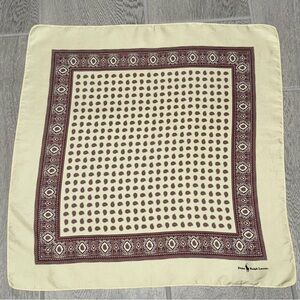 VTG Polo Ralph Lauren Made in England Yellow Red Blue Paisley Pocket Square